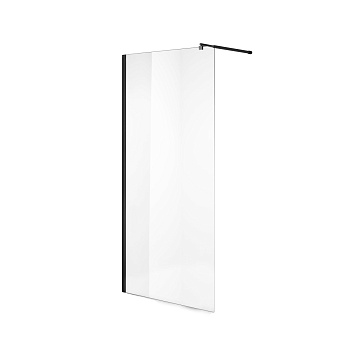 Душевая перегородка Niagara Nova NG-683-80ВLACK (80х195) черный,стекло прозрачное,1 место 