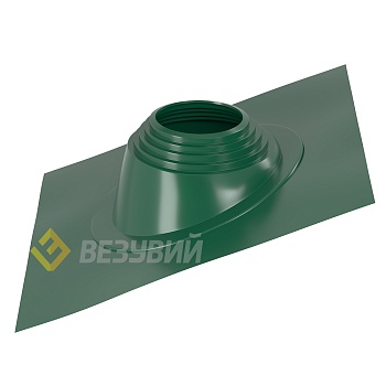 Кровельный проход "ВЕЗУВИЙ" № 5 (д.200-275мм, 470х470мм) угл, силикон, Зеленый 