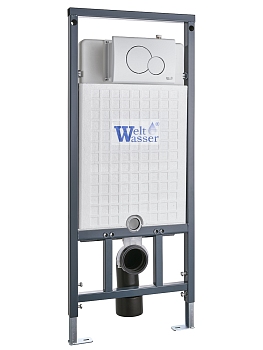 WeltWasser WW MARBERG 507 RD CR Инсталляция для унитаза. Круглая хром кнопка. 