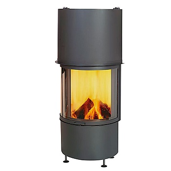 Каминная топка 650/57 RH, чёрная рамка (Hark) 