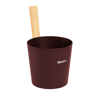 Шайка EVEREST 5л, алюминий DARK BROWN (TG-46) 