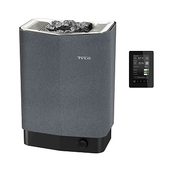 Печь для сауны Tylo Sense Elite 6 (Пульт Elite в комплекте, 6,6 кВт, 4-8 м³, 20 кг камней, серый цвет) 