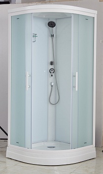 Душевая кабина Imwei XDL-09W, 90 x 90 см, средний поддон, с крышей, стекла прозрачные, профиль белый, анодированный, алюминиевый 
