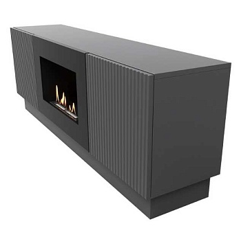 Тумба с биокамином Firelight BFP/P-1400L графит 