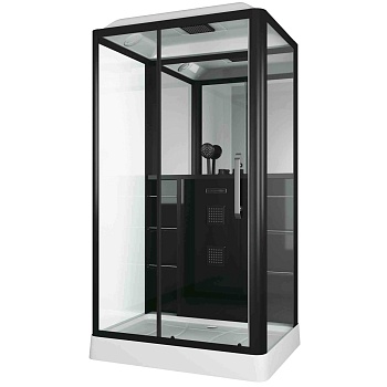Душевая кабина Grossman 120 x 90 см, прямоугольная, профиль черный, левая/правая, GR227L/R 