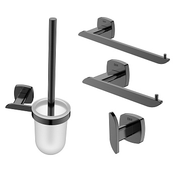 Набор аксессуаров Black&White Gravity, GA-7820GM, для ванной комнаты, gun metal 