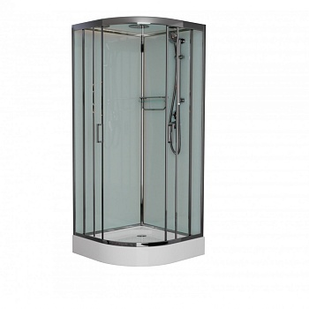 Душевая кабина Frank F408 М Brilliant, 80 х 80 см, низкий поддон, стекла матовые, профиль хром, 200777 