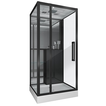 Душевая кабина Grossman 90 x 90 см, квадратная, черный, GR261 
