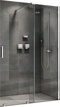 Душевая дверь Abber Komfort, 120 х 200 см, профиль хром, стекло прозрачное, AG90120 