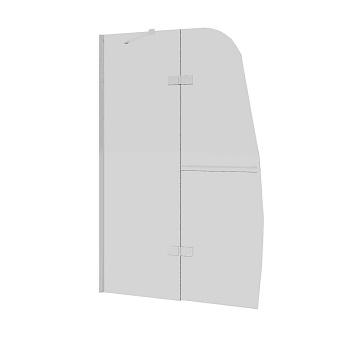 Шторка для ванны Grossman GR-102/2 (150х110) распашная,хром,стекло прозрачное,1 место 