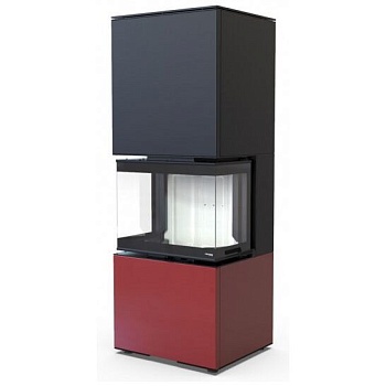 Печь камин DEFRO HOME INTRA XSM C VER COMPACT 1, 8 кВт красная сталь 