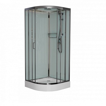 Душевая кабина Frank  F409 М Brilliant, 90 х 90 см, низкий поддон, стекла матовые, профиль хром, 20078 