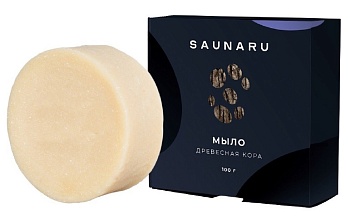 SAUNARU Твердое мыло Древесная кора, 100 г, артикул S100-WB 