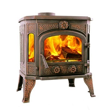 Чугунная печь для дома Harry Flame Милтон, патина 