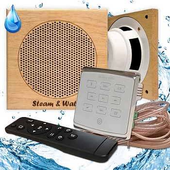Комплект влагостойкой акустики SW 2 White Eco Sauna (квадратная) 