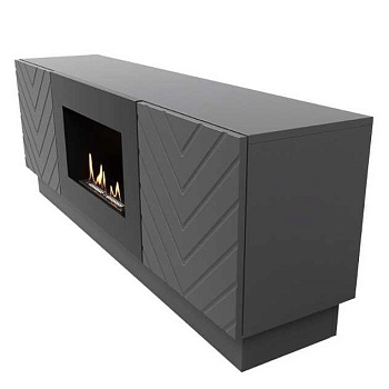 Тумба с биокамином Firelight BFP/P-1400V графит 