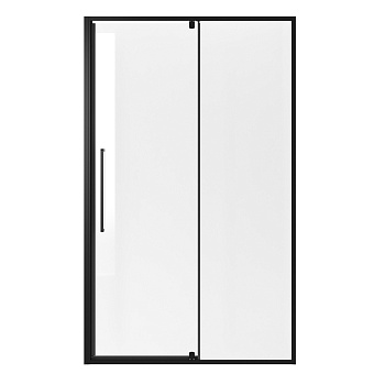 Дверь в нишу Niagara Nova NG-85-11AB (110х195) черный матовый,стекло прозрачное,дверь распашная,1 место 
