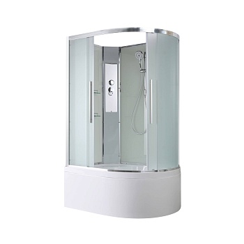 Душевая кабина AvaCan EM5812LN/EM5812RN 78197/78191, 120 x 80 см, без крыши, поддон высокий, левая/правая, стекло матовое, профиль хром 