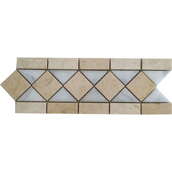 Бордюр Geminis 305 Bl.Macael/Caliza Moka, 30x11x1 (Eima) 