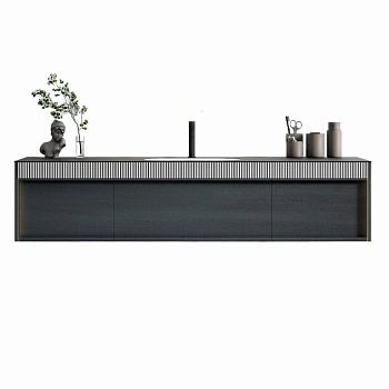 Тумба с раковиной Black&White Universe U950.1600, 160 см, цвет серый матовый 
