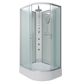 Душевая кабина Niagara Classic NG-33984-14LBKTG (90х80х210) средний поддон(26см),стекло матовое,4 места 