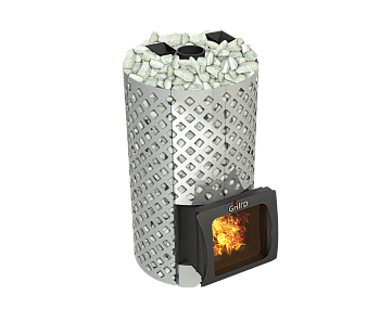 Дровяная печь для бани Grill’D Violet World Steel Romb Short Window Max Pro 