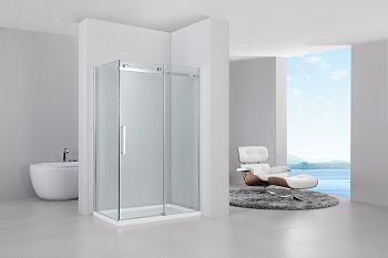 Душевой уголок Black&White Stellar Wind S208, 120 х 80 см, стекло прозрачное, профиль хром, 2088012 