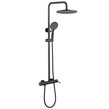Душевая система Abber Emotion AF8816BL, цвет матовый черный 