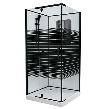 Душевая кабина Grossman 90 x 90 см, квадратная, черный, левая/правая 