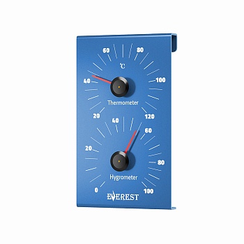 Термогигрометр EVEREST, алюминий BLUE (TG-29) 