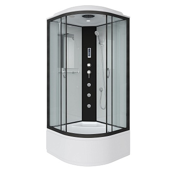 Душевая кабина Niagara Classic NG-6709-14F (100х100х215) высокий поддон(45см),черный,стекло прозрачное,4 места 