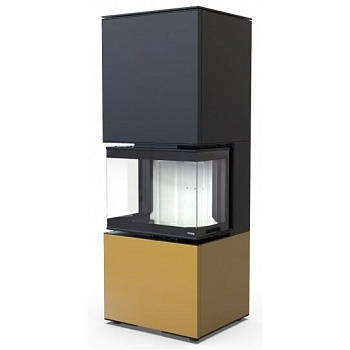 Печь камин DEFRO HOME INTRA XSM C VER COMPACT 1, 8 кВт золотая сталь 
