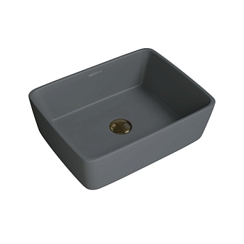 Раковина Grossman GR-3016GM (480х370х135) серая матовая,1 место 