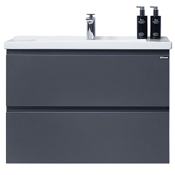 Тумба с раковиной Orans BC-4023-800 80 см подвесная, графит матовый 