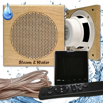 Комплект влагостойкой акустики SW 2 Black Standart Sauna (квадратная) 