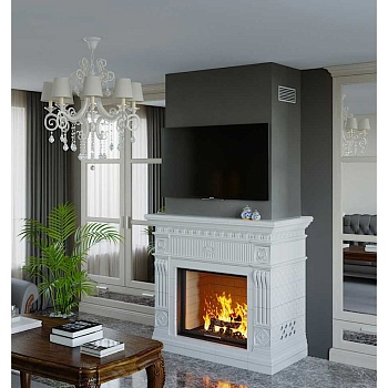 Облицовка Ceramica Бристоль с росписью серебром 