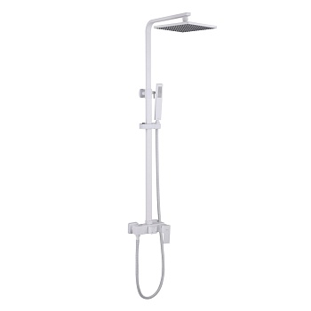 Душевая система Abber Daheim AF8220WL, белый матовый 