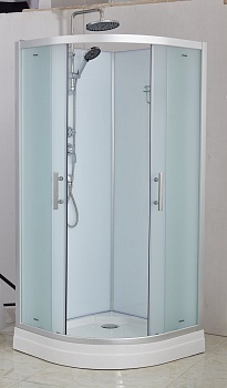 Душевая кабина Imwei XN-09FS, 90 x 90 см, средний поддон, стекла матовые, профиль серебристый 