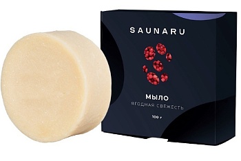 SAUNARU Твердое мыло Ягодная свежесть, 100 г, артикул S100-BF 
