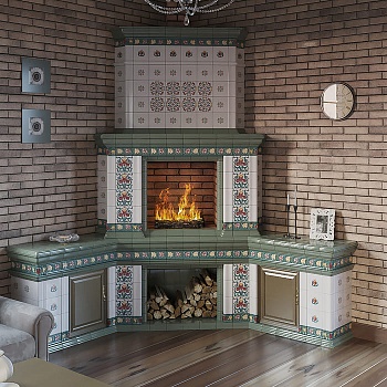 Облицовка Ceramica Арт Нуво с банкетками угловой 