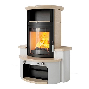 Печь 34 GT ECOplus, creme, черная рамка (Hark) 