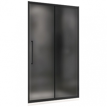 Душевая дверь Abber Schwarzer Diamant AG30110BMH, 110 х 195 см, стекло матовое, профиль черный 