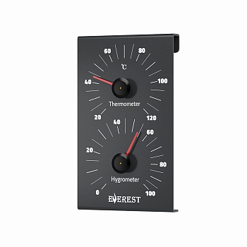 Термогигрометр EVEREST, алюминий BLACK (TG-31) 