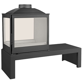 Печь LCI 5 GDFs Table, двусторонняя, стекло слева (Liseo Castiron) 