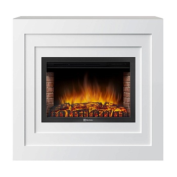 Каминокомплект:Очаг Electrolux EFP/P-2520LS с порталом Cubo 25 белый 