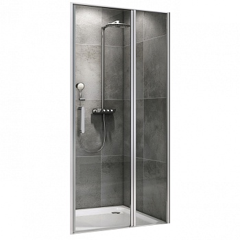 Душевая дверь Abber Sonnenstrand, 120 х 195 см, профиль хром, стекло прозрачное, AG04120S 