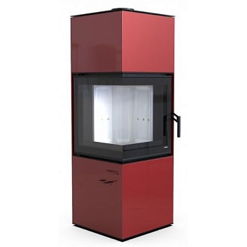 Печь камин DEFRO HOME QUADROOM 9,6 кВт красная сталь 