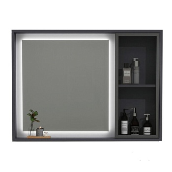 Зеркальный шкаф Black&White Universe U910.MC1000, 95 x 70 см, LED-подсветка, сенсорное включение 