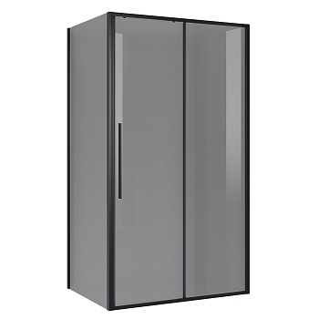Душевое ограждение Niagara Nova NG-85-14TB-TB80-34 (140х80х195) прямоугольник,черный матовый,дверь раздвижная,стекло тонированное,2 места 