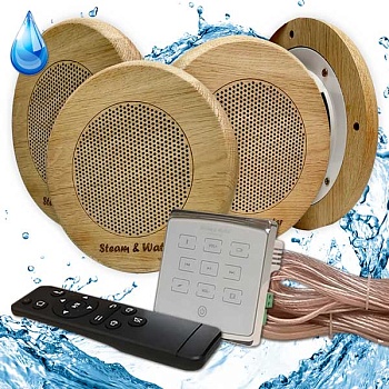 Комплект влагостойкой акустики SW 4 White Eco Sauna (круглый) 